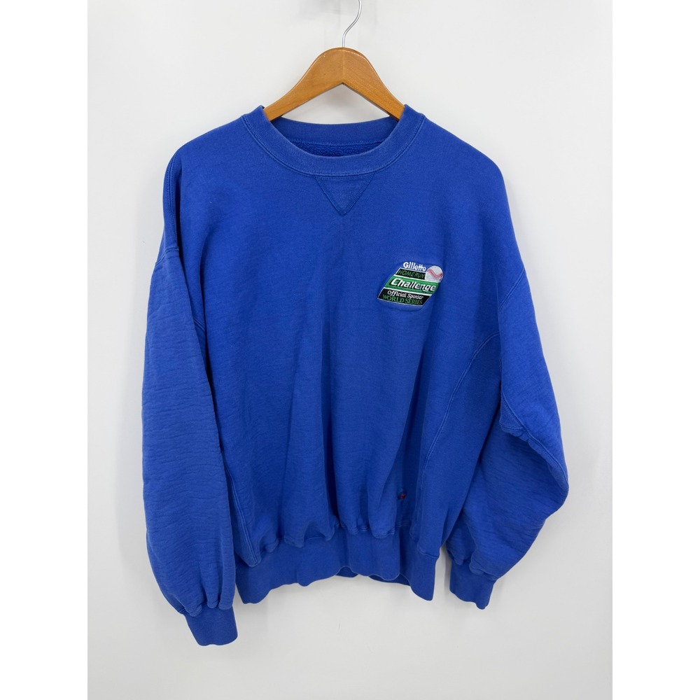 Russell Athletic Pro Cotton Sweatshirt Mens XL Blue Gillette World Series Vtg
